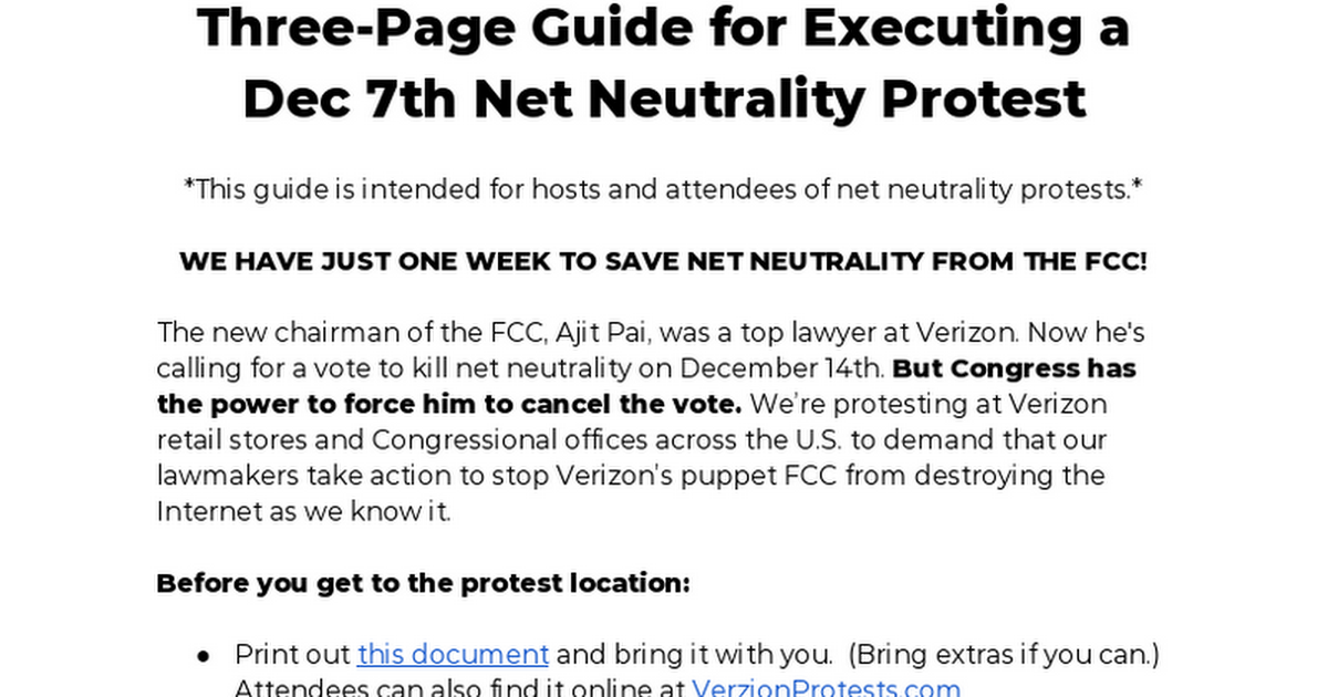 Dec 7th protest program threepager Google Docs