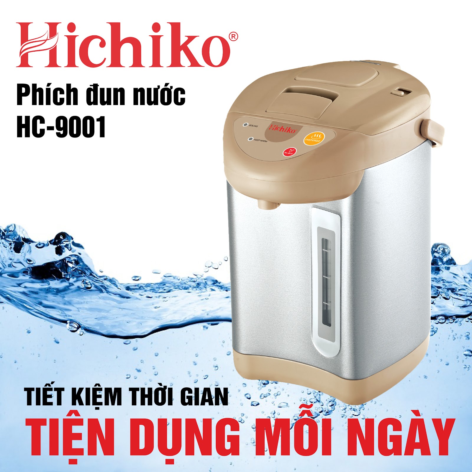 Phích đun nước Hichiko HC-9001 (Ảnh 1)