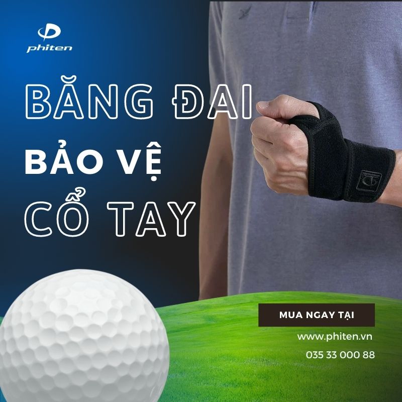 Băng đai bảo vệ cổ tay giúp phòng ngừa chấn thương cổ tay khi chơi Golf