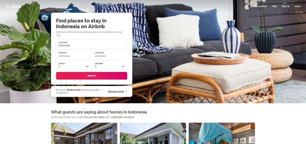 Airbnb website