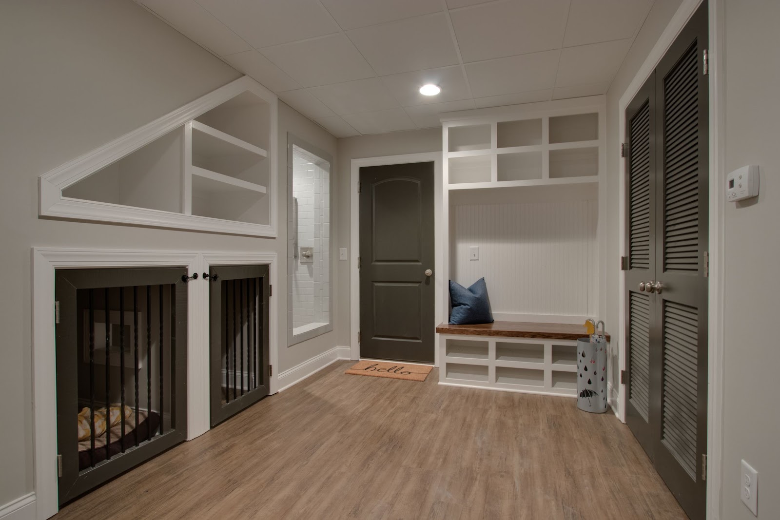 superior construction and design create a multi-functional space under stair dog kennels