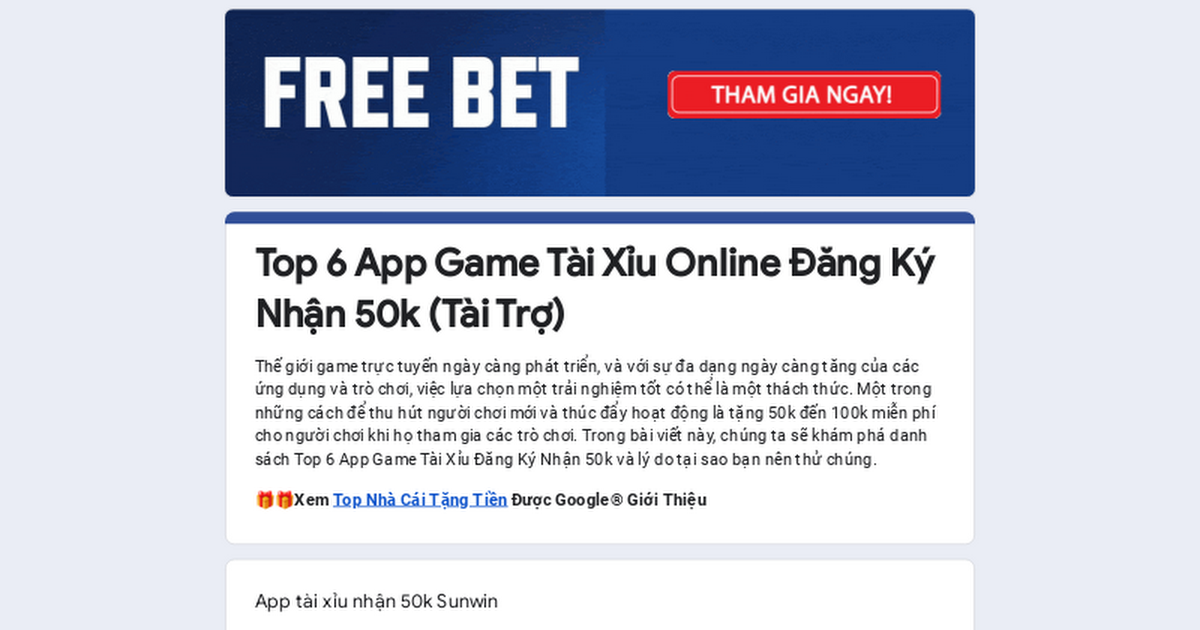 Top 6 App Game Tài Xỉu Online Đăng Ký Nhận 50k (Tài Trợ)