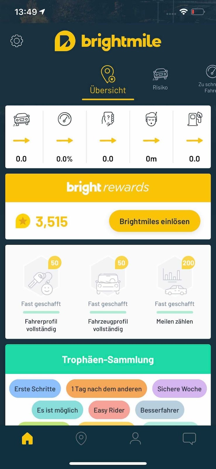 Brightmile App in German