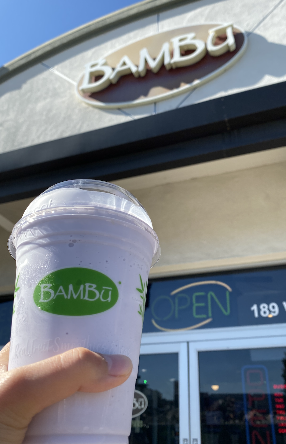 The Taro Coconut Smoothie has clear tones of both flavors.