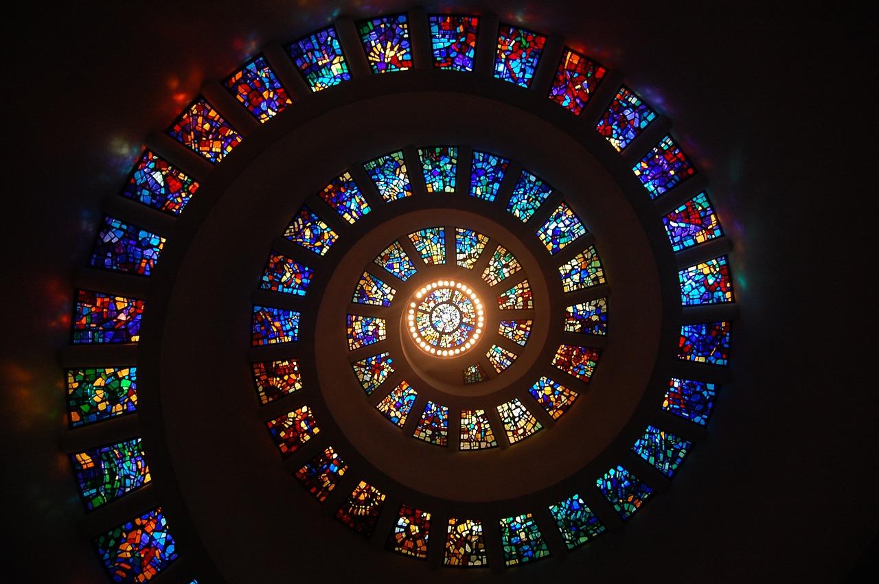 Free Stained Glass Spiral photo and picture