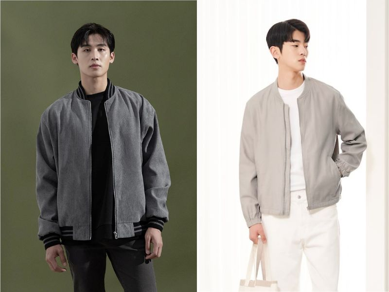 Phối đồ mùa thu cho nam bằng bomber với quần jean