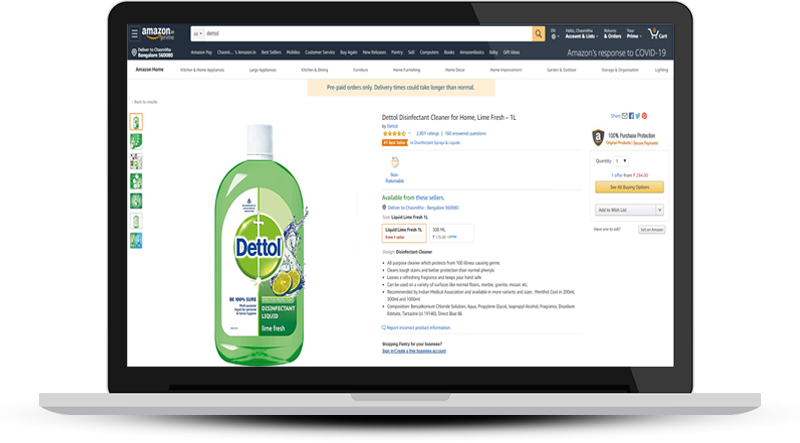 Amazon Product refence image