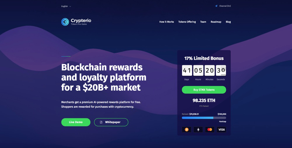 Crypterio - Tema WordPress ICO e Criptomoeda