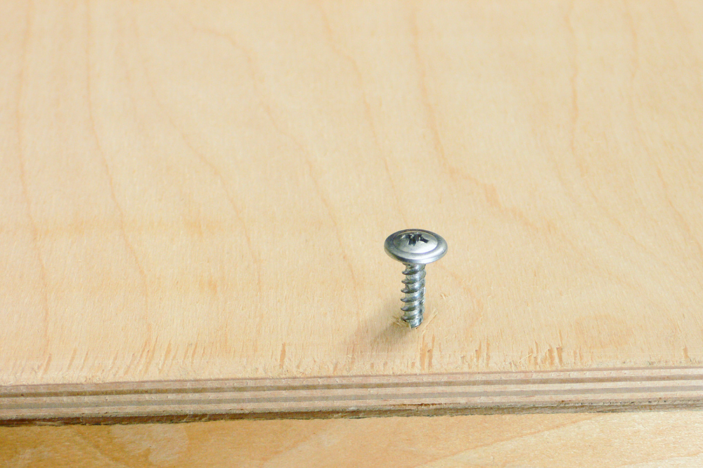 Wood screw for cat DIY project