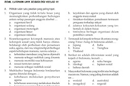 Soal Uas Ips Kelas 7 Semester 1 Dan Kunci Jawaban Pilihan Ganda