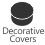 Decorative cover conceals assembly and mounting hardware for a finished appearance