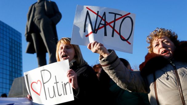 Crimea’s annexation started the debate about possibility of Ukraine’s accession to NATO, according to Russian media. Photo from abcnews.go.com ~