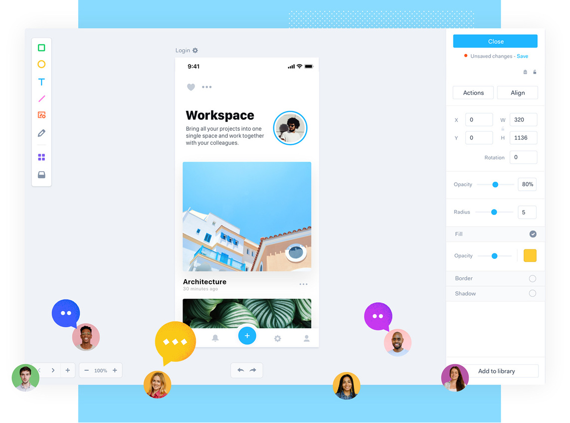 Marvel Design Thinking Tool Screenshot