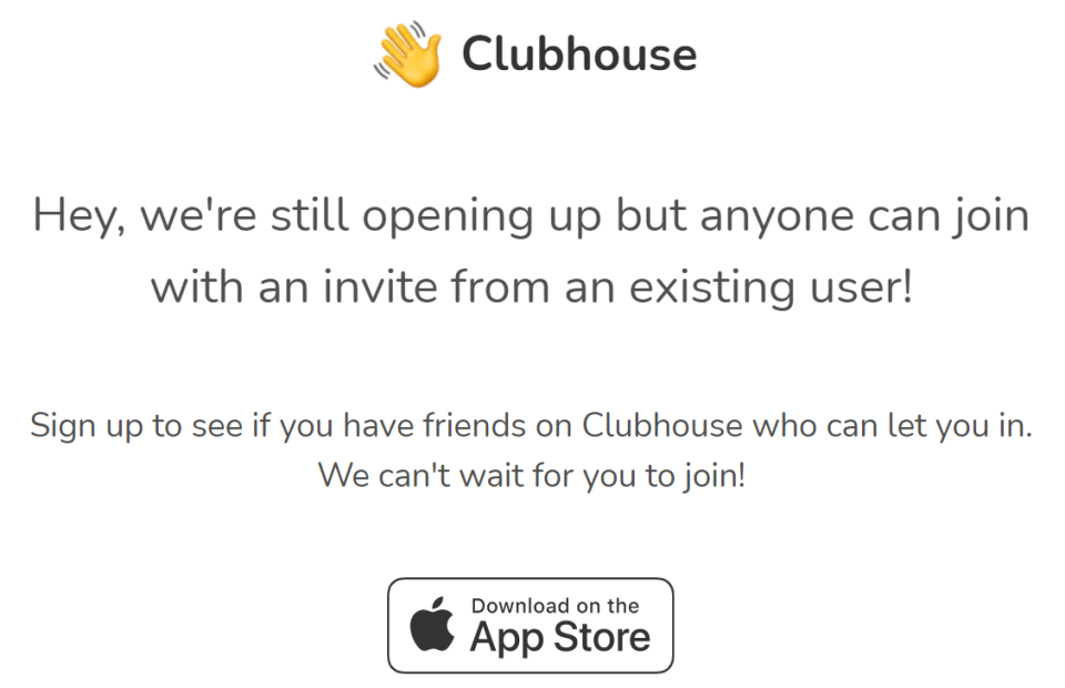 Clubhouse website