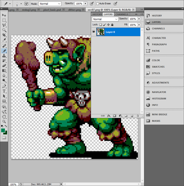 Pixel art photoshop 2d example