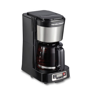 FrontFill® 5 Cup Compact Coffee Maker with Programmable Clock & Glass Carafe (46111)
