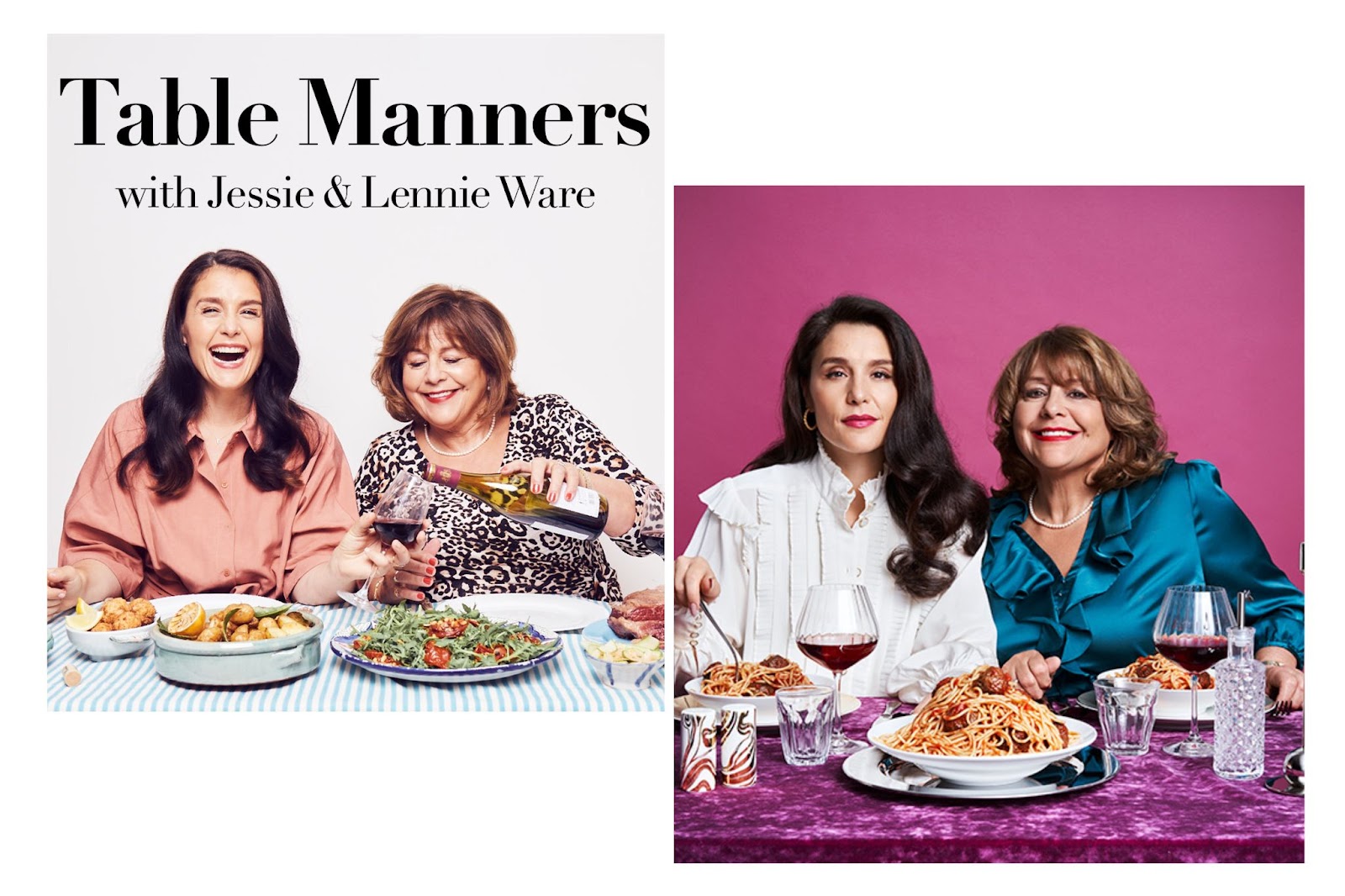 image cover of interview podcast Table Manners with Jessie Ware, Photo of the hosts of podcast,  Jessie Ware and and Lennie Ware