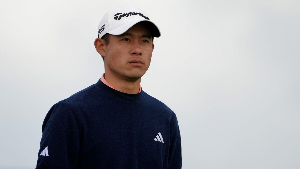 July 21, 2023; Hoylake, ENGLAND, GBR; Collin Morikawa on the fourth hole during the second round of The Open Championship golf tournament at Royal Liverpool. Mandatory Credit: Kyle Terada-USA TODAY Sports