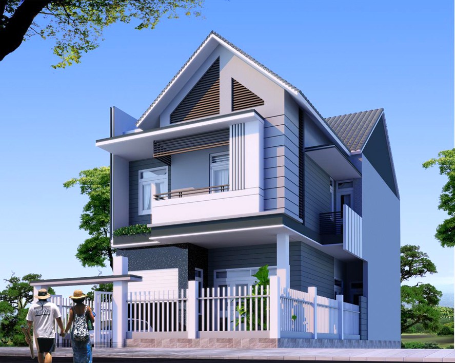 nhà mái thái 2 tầng 2019