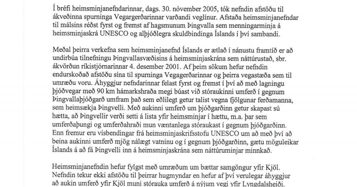 0702 Gjabakkavegur Heimsminjanefndislands Feb07 Pdf Google Drive