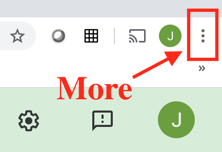 google chrome more button