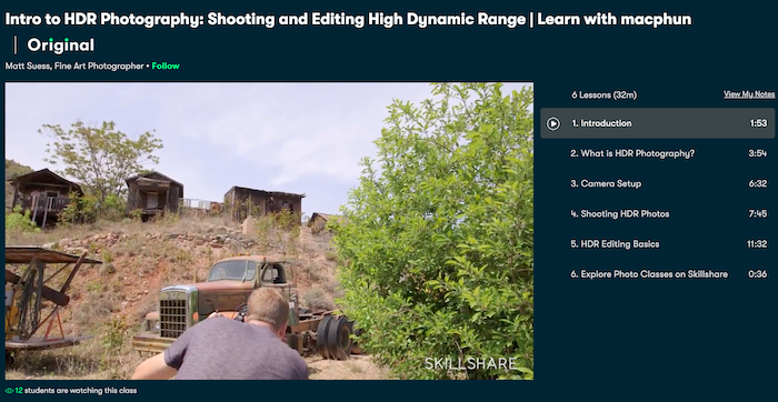 Skillshare Intro to HDR Photography: Shooting and Editing High Dynamic Range I Learn with macphun