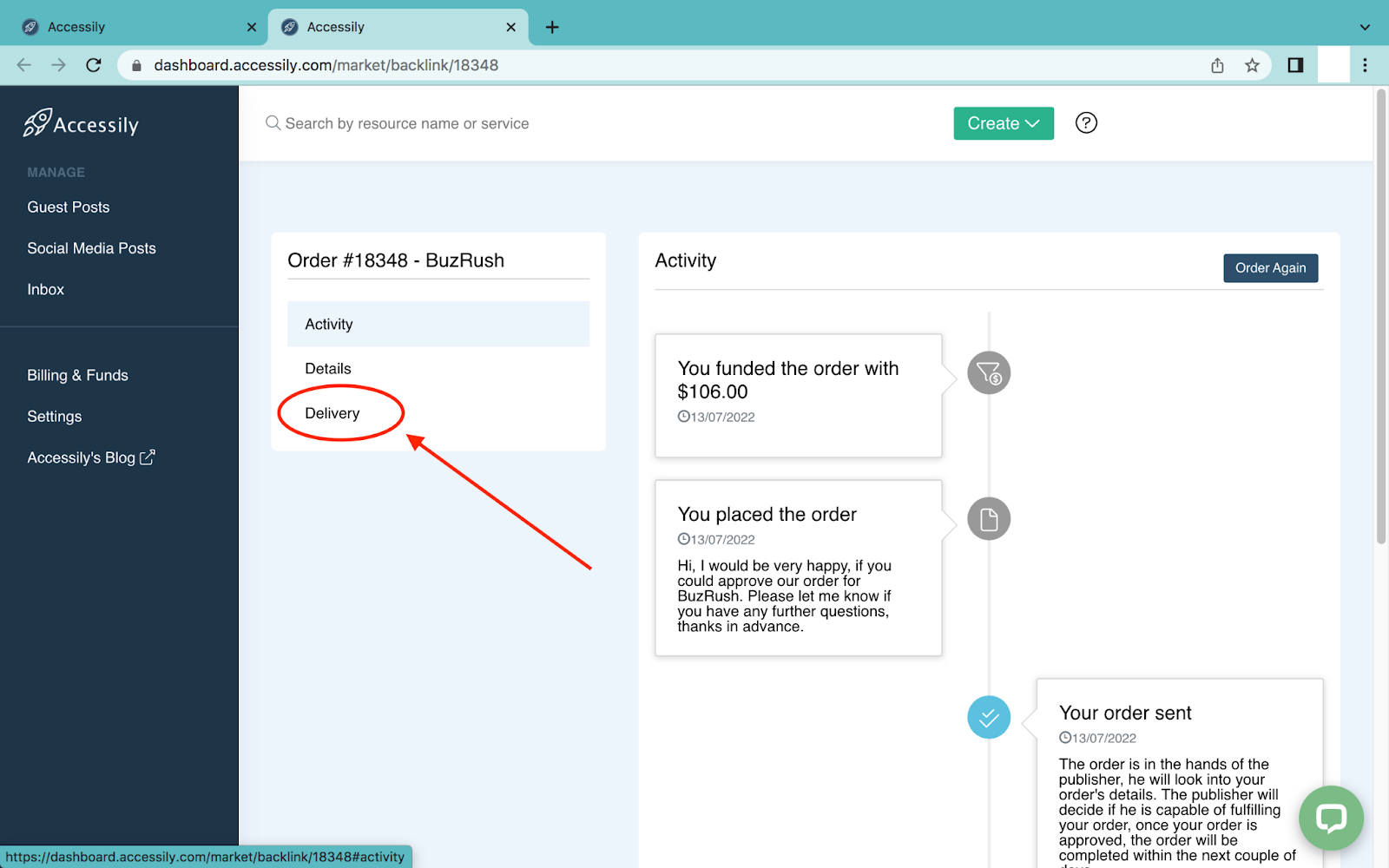 Orders- A Customer Walkthrough - Accessily Blog