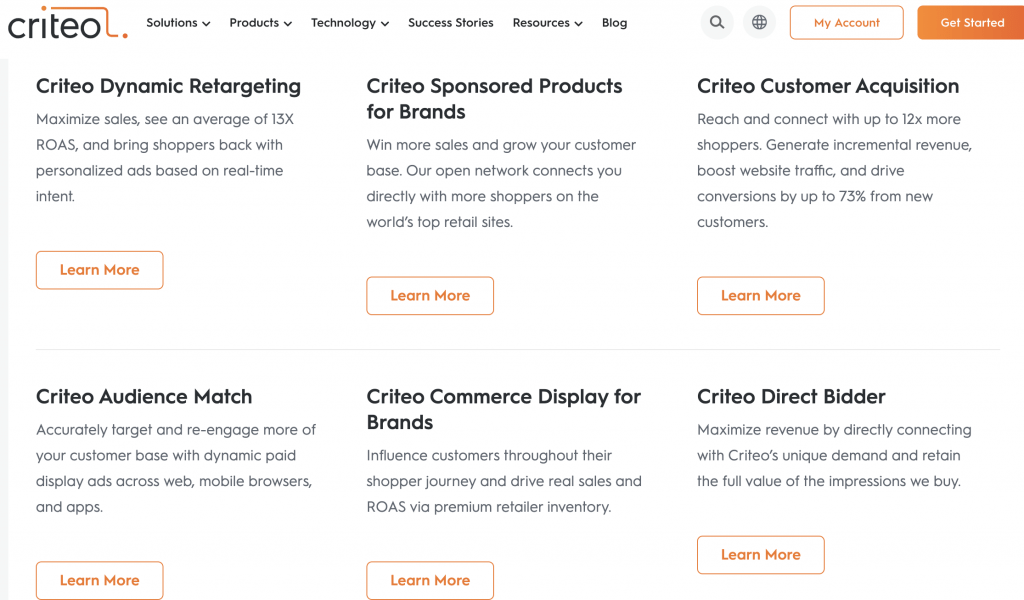 Criteo products