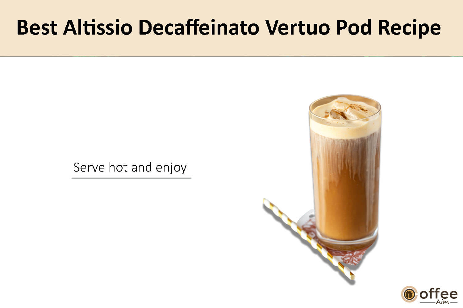 In this image, I clarify the preparation instructions for crafting the finest Altissio Decaffeinato Nespresso Vertuo coffee pod.