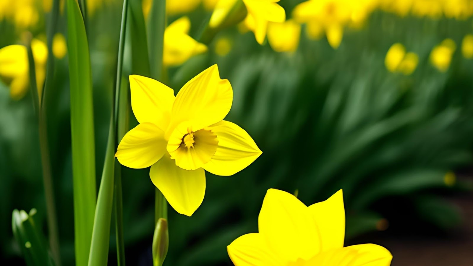 Feilds Of Daffodils growing