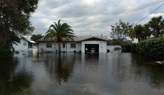 Disaster Case Management in Florida- a home has help with flood damage and mold after Hurricane Irma