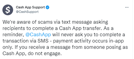 Cash App Text Scam
