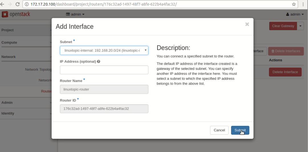 Openstack Queens neutron configuration in single node openstack, create external and internal network in openstack queens, openstack queens, openstack cloud, neutron, nova, network configuration using dashboard, router configuration in openstack, openstack default policy