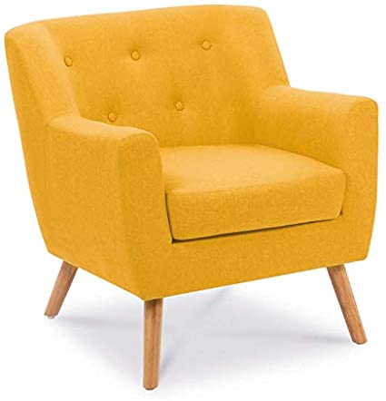 Sofa đơn vải màu vàng