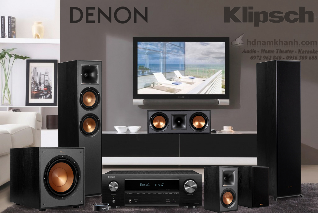 Bộ 5.1 Amply Denon X1500H - Loa 5.1 Klipsch 620F