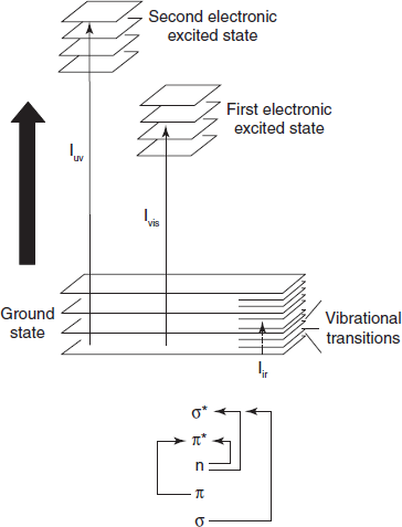 Electronic excited states diagram