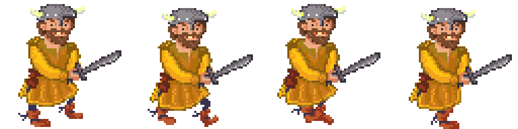 Viking sprite sheet - walking.