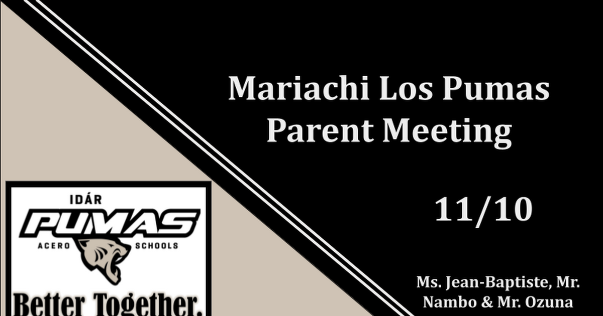 SY23 11/10 Mariachi Parent Meeting