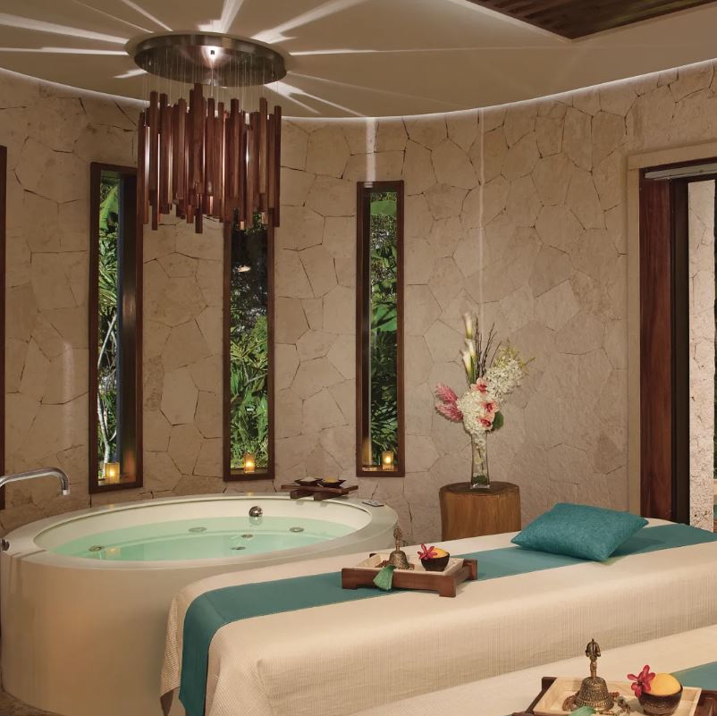massage tables spa room view at Secrets Akumal Riviera Maya