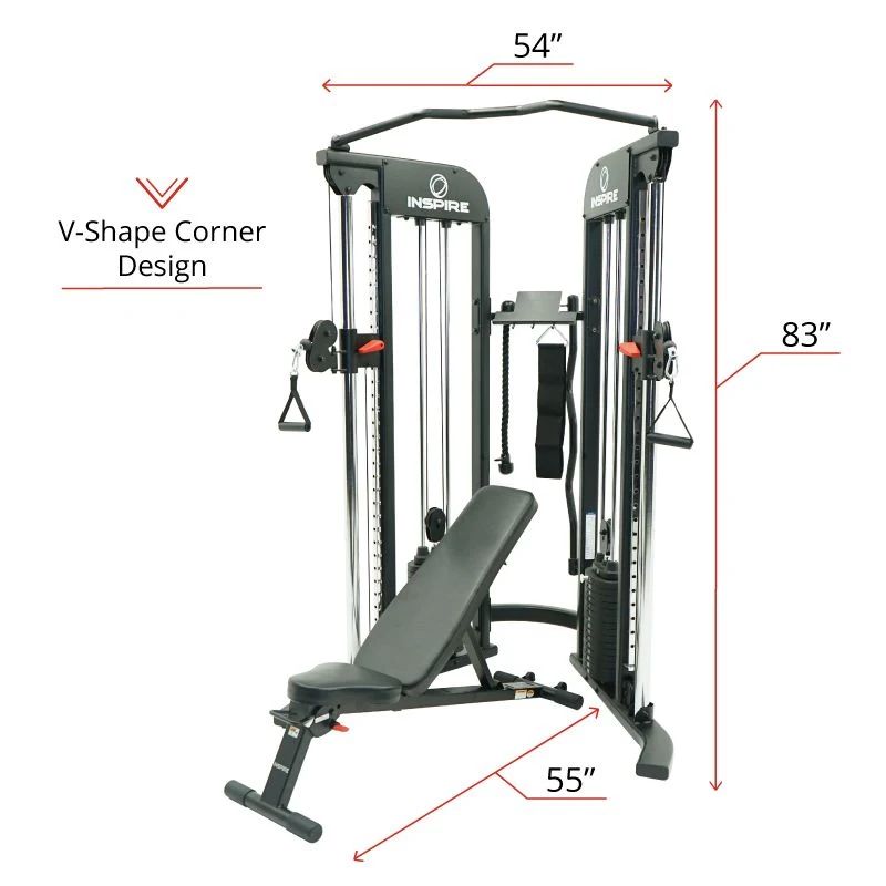 Dimensions of Inspire Fitness FTX functional trainer