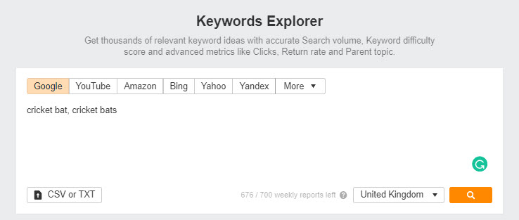 ahrefs keyword explorer - keyword research tool