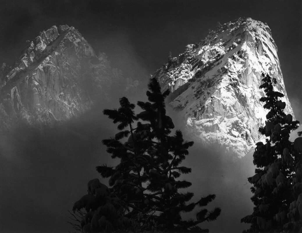 eagle peak and middle brother yosemite ansel adams