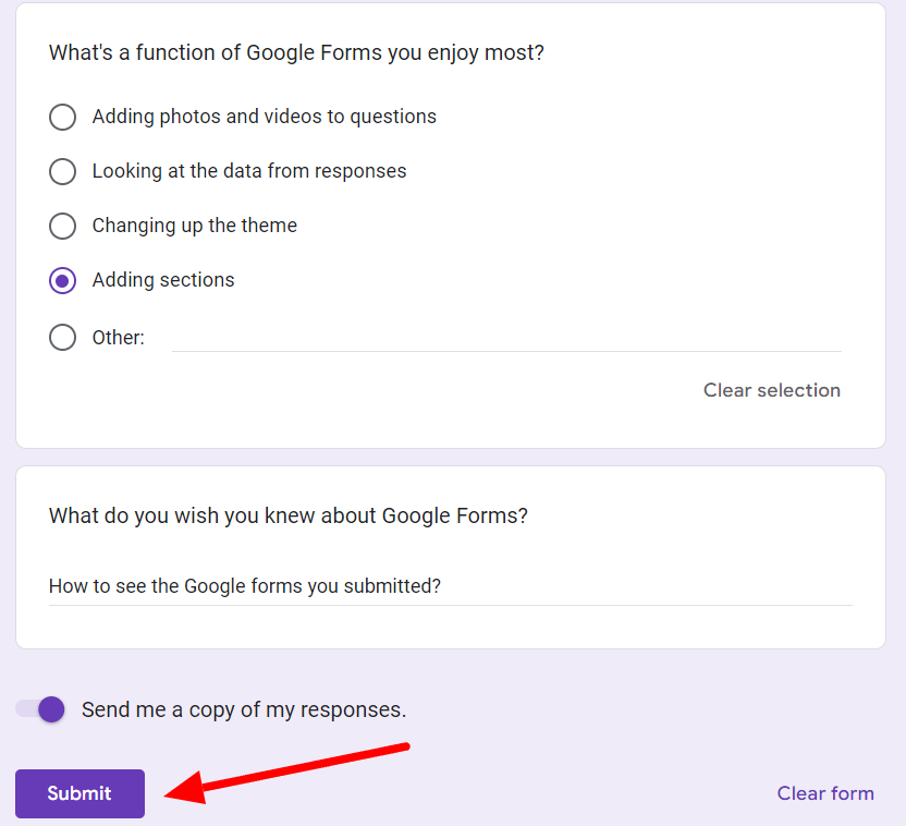 How to See Google Forms You Submitted