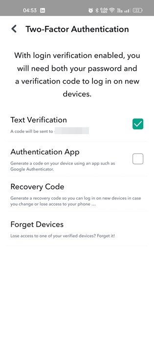 Enabling Two-Factor Authentication for Your Snapchat Account