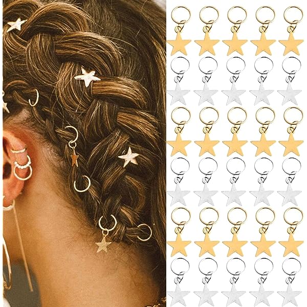 gold hair accessories for braids