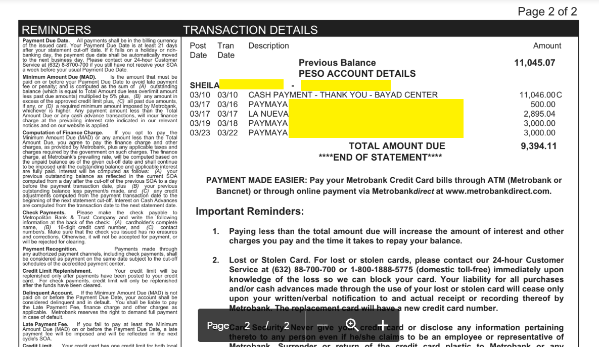 How to Extend Credit Card Payment Due Date in the Philippines using Paymaya