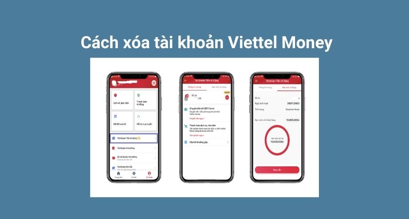 Cách xóa tài khoản Viettel Money