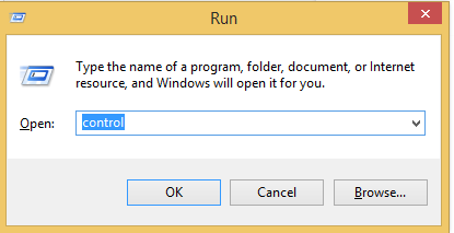 Open run dialog box
