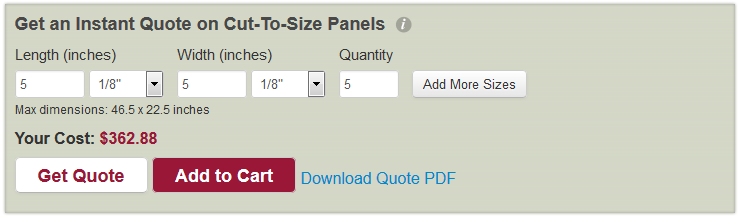 Get an instant quote on cut-to-size wire mesh panels. 