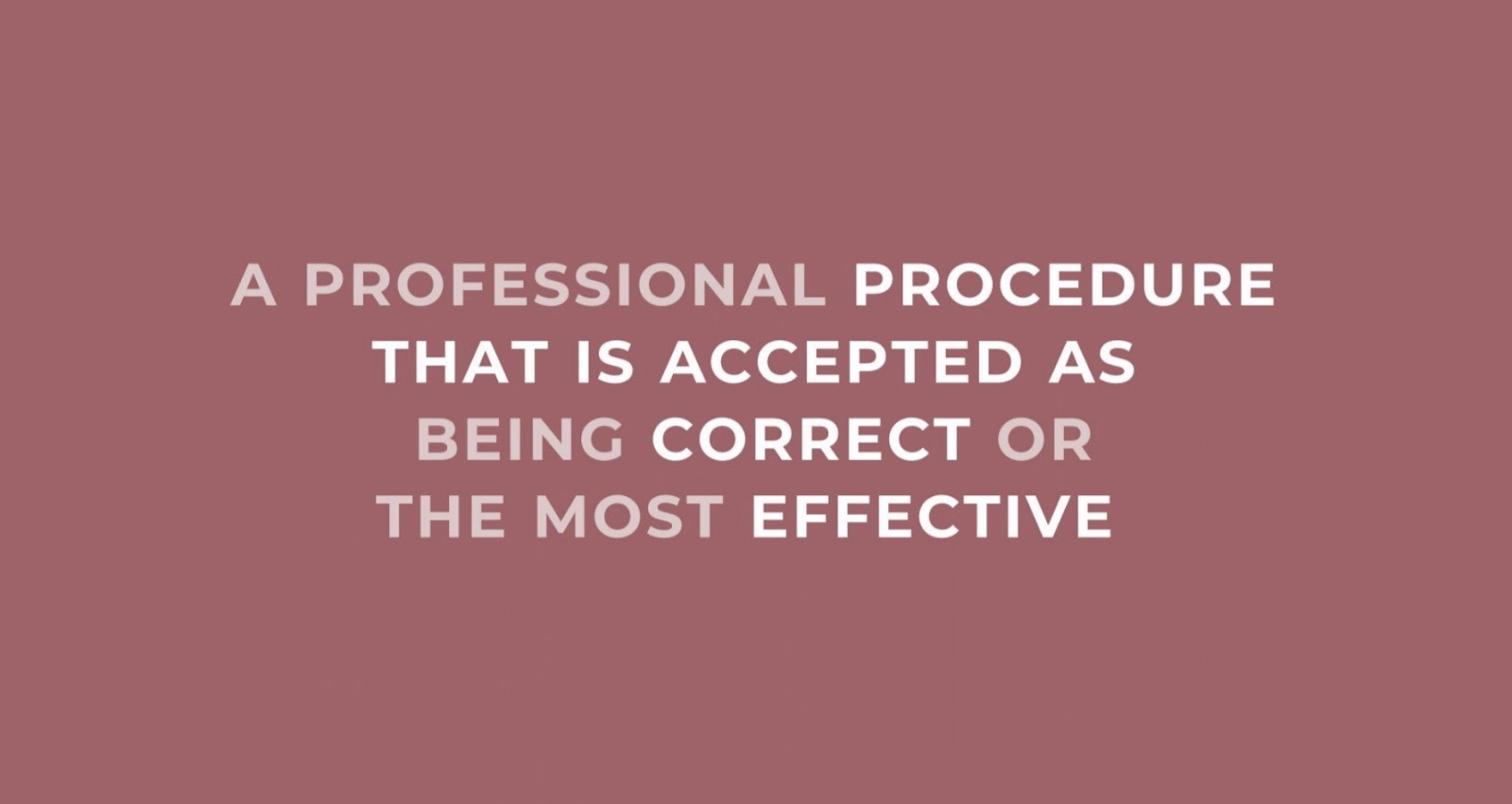 A definition of what best practice means according to James Doman-Pipe